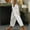 White, variant on Sakmal Ankle Womens Plus Size Pants Gray Trousers Pants Solid Knot with Pockets Ladies Pants Plus Size
