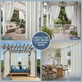 thumbnail image 5 of 2 Panels Outdoor Curtains for Patio Waterproof 54"x95" Blue Stripe Weatherproof Privacy Outsides Curtains, Modern Farmhouse Geometric Retro Striped Grommet Thermal Drapes for Cabana Porch Pergola, 5 of 8