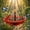 Red, variant on Solar Cascade Hanging Bird Bath Fountain, Solar Powered Hanging Bird Bath with Glass Bowl, Outdoor Hanging Birdbath Water Fountain for Hummingbirds, Garden Patio Yard Decor, Blue (Blue)