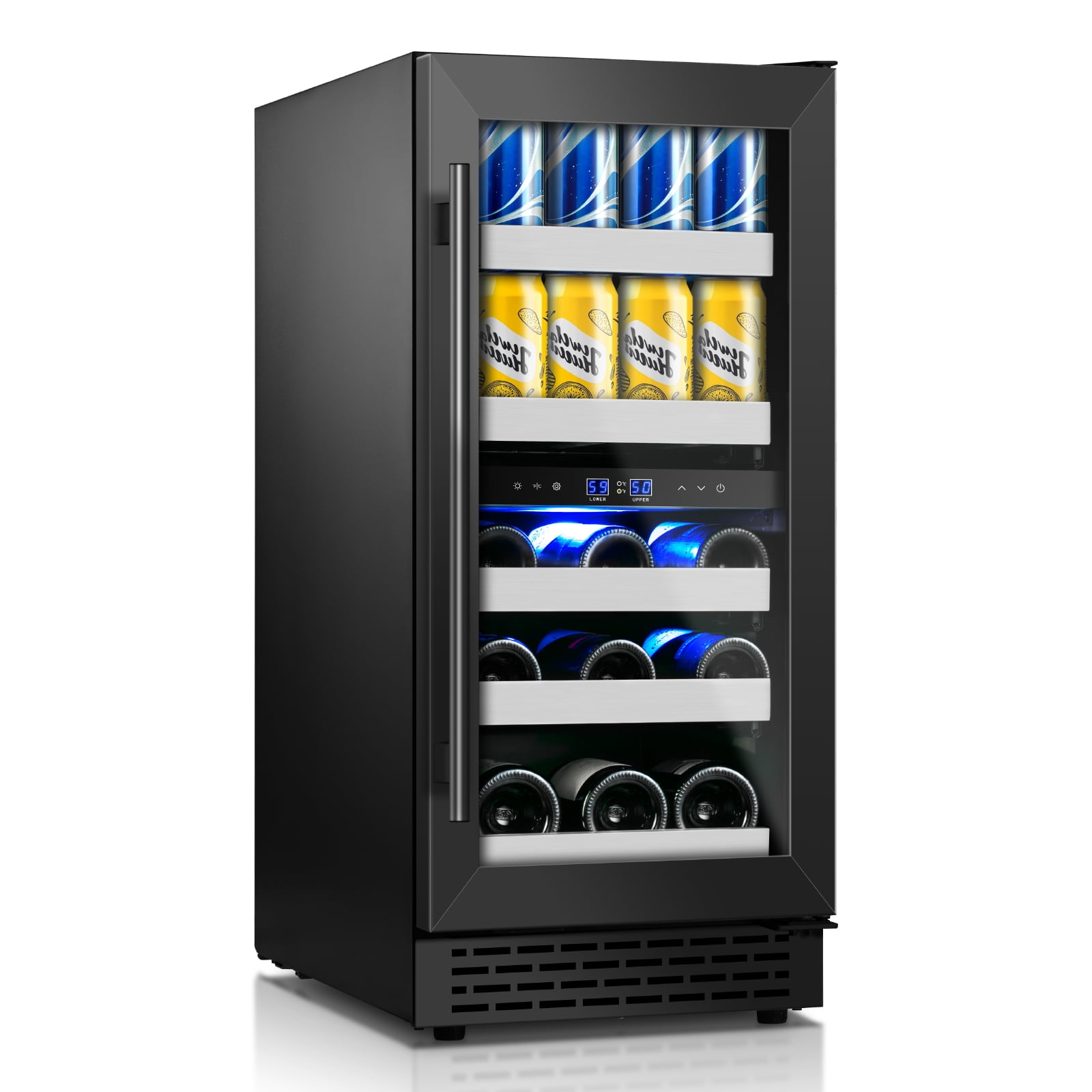 Lanbo 154 Bottle 24 inch Width Compressor Dual Zone Wine Cooler