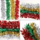 thumbnail image 4 of Howaf 8 guirnaldas de oropel navideñas de 14 m, guirnalda para árbol de Navidad, decoraciones brillantes para el hogar, interior, exterior, puerta, ventana, rojo, plata, oro, V, 4 of 5