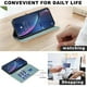 thumbnail image 4 of BINFEN COLOR BF33 for Samsung Galaxy A56 Leather Case Splicing Color RFID Blocking - Green, 4 of 5