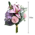 thumbnail image 4 of Artificial Lily, Hydrangea, and Eucalyptus Bouquet Arrangement, 4 of 4