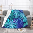 thumbnail image 2 of Tropical Watercolor Jungle Throw Blanket, Soft Blanket Keeps Warm All Seasons, Lightweight Warm Blanket For Sofa Bed Sofa - 40"x30", 2 of 8