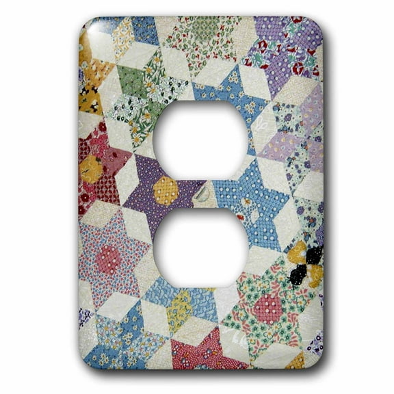 3dRose, Calico Jewish Stars, 2 plug outlet cover