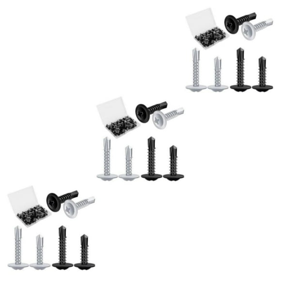 Decodeary 120pcs Vis en Acier Inoxydable Résistant à la Rouille Fixent des Fixations Fiables pour les Applications Extérieures 3Set