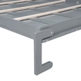thumbnail image 4 of Full Size Murphy Bed Chest, Wooden Murphy Cabinet Bed Lift Up Bed Frame with Top Cabinets, Folding Wall Bed Frame for Guest Room/Study/Office, No Box Spring Needed, Gray, 4 of 7