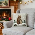 thumbnail image 2 of Lilixerw Christmas Embroidery Animal Pillow Cover,Cute Christmas Decorations Double-Sided Print Retro Xmas Pillow Case 18" x 18" Throw Pillow Covers Perfect for Home Christmas Party Decor, 2 of 6