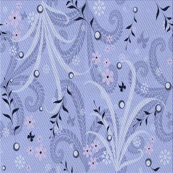 Ahgly Company Indoor Square Patterned Cornflower Blue Area Rugs, 4' Square