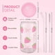 thumbnail image 3 of Vaso de vidrio SANDJEST Strawberry 470 ml con tapa y pajita, 3 of 8