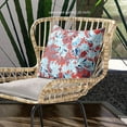 thumbnail image 2 of Amrita Sen Flying Floral Paisley Indoor/Outdoor Pillow with Removable Cover in Red White Blue18x18, 2 of 5