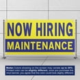 thumbnail image 3 of Now Hiring Maintenance 13 oz Heavy Duty Vinyl Banner Handyman Jobs Available Help Wanted Sign for Business Advertising Indoor/Outdoor Single-Sided with Metal Grommets (4x10 ft, Ye & Bl), 3 of 6