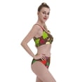 thumbnail image 4 of Daiia Cartoon Vegetables printed 2 piece Swimsuit Bikinis for Women High Waisted Racerback Bathing Suits Summer Tummy Control Scoop Neck Swimwear-XX-Large, 4 of 8