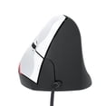 thumbnail image 1 of Ratón ergonómico vertical con cable, diseño de agarre cómodo para muñeca, ideal para juegos, color negro, 3 botones, sensor óptico, material ABS, tamaño compacto, conexión alámbrica, liviano y fácil, 1 of 6
