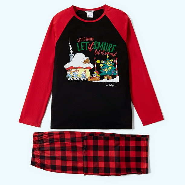 Smurf christmas pajamas sales