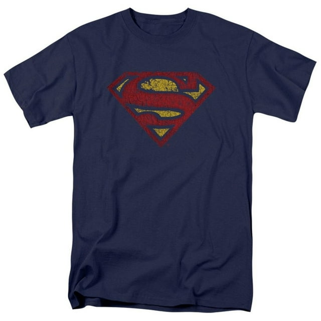 Superman Logo Classique Design Craquelé T-Shirt pour Hommes-4xlarge