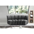 thumbnail image 2 of Meridian Furniture Infinity Gray Velvet 2pc. Modular Sectional, 2 of 4