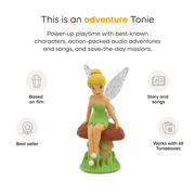 tonies Tinkerbell Toy Pixie Adventure Audio Play Figurine for Portable Speaker, Small, Green, Plastic
