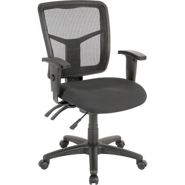 Lorell Executive Upholstered Mid-Back Chair - Black Fabric Seat - Black Fabric Back - Black Frame - 5-star Base - 1 Each Lorell Executive Upholstered Mid-Back Chair - Black Fabric Seat - Black Fabric Back - Black Frame - 5-star Base - 1 Each
