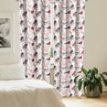 thumbnail image 2 of Ambesonne Modern Window Curtains, Sport Shoes Sneakers, Each 28" W x 95" L, Vermilion White Grey, 2 of 4