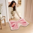 thumbnail image 6 of BUDAO00 Bow Shaped Area Rug, Cute Decorative Floor Mat for Bedroom Bathroom Vanity Entryway, Soft Accent Carpet for Girls Room Dorm Apartment and Playroom Home Decor, 31.5 x 19.7 Inch, 6 of 7