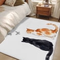 thumbnail image 4 of Orange Black Cat Area Rugs 3'x5', Washable Small Throw Rugs for Living Room Bedroom, Modern Simple Cute Animals Butterfly Indoor Outdoor Rug Non-Slip Low Pile Carpet Runner Reversible Floor Mats, 4 of 8