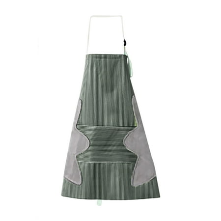 

YUEHAO Apron Sleeve Household Striped Apron Coral Velvet Adjustable Apron Waterproof And Oil-proof kitchen gadgets