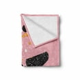 thumbnail image 2 of Champagne Soft Flannel Fleece Blanket, Party Time Cheers Vintage Bottle with Clinking Glasses Celebration, Cozy Plush for Indoor and Outdoor Use, 70" x 90", Pale Pink Marigold Black, by Ambesonne, 2 of 6