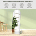 thumbnail image 4 of Espejo de Piso Cuerpo Completo Bluelander con Soporte y Marco de Aluminio, 160 x 50 cm, Blanco, 4 of 5