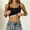 Black, variant on IUYRTFE Women Padded Tank Top with Bow Detail Scoop Neck Sleeveless Cami for Summer Layering