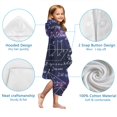 thumbnail image 7 of Math Equations Geometry Shapes Purple Pattern Hooded Bath Towel，50"x30" for Ages 3 To 12 Kids, Quick Dry Lightweight Soft Microfiber Hood Beach Towel Cover Up for Kids, 7 of 7