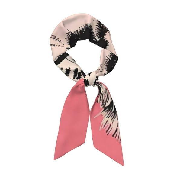 Xecao Pink Cheetah Art Pattern Large Satin Head Scarf - Satin Hair Scarves Silk Bandana Scarf Headscarf Silk Feeling Scarf for Women