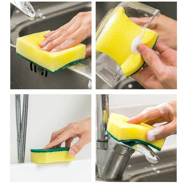 Dishwashing Sponge Along-Ideal for Cleaning Kitchen ,Dishes, Bathroom - 2  Dish sponges