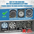 thumbnail image 6 of 4Pcs Wheel Rims Cover,17 inch Universal Hubcap for Steel Wheel Rims Cover,Snap on Installation with Retention Rings,Black Lacquer, 6 of 8