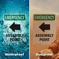 thumbnail image 6 of (2 Pack) Assembly Point [Left Arrow] With Symbol OSHA Emergency Sign 18 Inch X 24 Inch Plastic Sign, Weather Resistant, UV Protected for Workplace, Business, and Construction Site, Made, 6 of 8