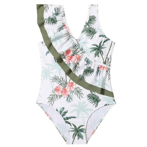 Gerichy Toddler Girl Swimsuit,Girls Bathing Suit Girls Swimsuit Bathing Suit Teens Girls One Piece Swimsuits Tummy Control Bathing Suit Ruched Cut Out for Beach