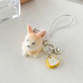 thumbnail image 4 of Soft Flocking Shiba Inu Keychain, Safe Animal-themed Phone Lanyard Strap Compact for Kids Adults Dog Lovers, 4 of 8