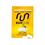 Run Gum Variety Pack Energy Gum 50mg Caffeine Taurine & B-Vitamins per Piece, 10 Pieces (Pack of 5)
