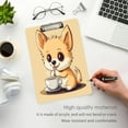 thumbnail image 5 of Acrylic Writing Tablet,Cartoon Cute Dog Drink Coffee12.5"×9"Rectangular One-sided Printed Clear Acrylic Writing Tablet., 5 of 8
