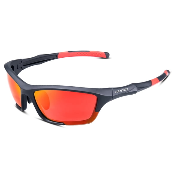 Polarized Sport Sunglasses for Men and Women, Flexible TR90 Frame for Cycling and Running