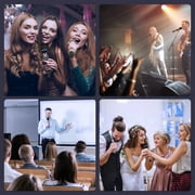 JYX Dual Wireless Microphone, Handheld Wireless Bluetooth Karaoke Microphone with Rechargeable Receiver, Metal Professional Dynamic Microphone for Singing, Speech, U60