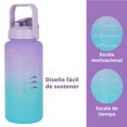 thumbnail image 4 of Botella de agua Onof  BAP-2L 2Litros Termo de agua Morado con Azul Motivacional con Marcador de Tiempo, 4 of 4