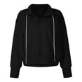 thumbnail image 5 of SIYUDAN Adult Women Sweatshirts Sweat Shirts Women Long Sleeve Womens Half Zip Sweatshirt Black Pullover Crewneck Women'S Winter Clothes Daily Wear, 5 of 6