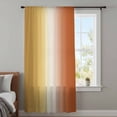 thumbnail image 4 of Burnt Orange Yellow Ombre Sheer Curtains 54" Long, Contemporary Art Abstract Aesthetics Light Filering Curtains, Breathable Simi Curtain Privacy Drapes for Kitchen Bathroom Small Window Treatment, 4 of 9