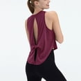 thumbnail image 6 of Daiosportswear Workout Tank Tops Open Back Yoga Exercise Shirts Tie Back Athletic Clothes for Women,Cover-Up for Women Red XL(XL), 6 of 8