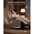 thumbnail image 2 of LAZZO Nursery Recliner Chair, Power 320° Swivel Chair with Remote, Cup Holder, Adjustable Armrest, Footrest, Beige White, 2 of 8