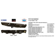 REAR STEP BUMPER ASSEMBLY; PAINT TO MATCH; WITH PARK ASSIST SENSOR HOLES; WITH MAX TOW; INCLUDES BOTH ENDS/MAX TOW HITCH/BOTH OUTER