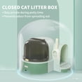 thumbnail image 5 of PawHut Covered Litter Box, Easy to Clean Open Including and Openable Front Cover & Litter Scoop, Green, 5 of 9