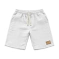 thumbnail image 5 of Besolor Men's Shorts Cotton Linen Casual Elastic Waist Drawstring Summer Lightweight Loose Beach Shorts with Pockets(X-Large,White), 5 of 7