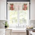 thumbnail image 3 of Christmas Western Kitchen Curtains and Valances Set, Rod Pocket Curtains Tier Farmhouse Window Curtains 24 Inch Length, Retro Rustic Cowboy Boots Leaves 3 Piece Kitchen Curtains Set, 3 of 6